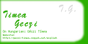 timea geczi business card